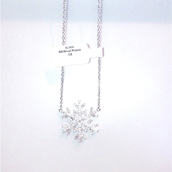 Cara Mia USA/Charmed SS/Rhodium Plated CZ Necklace. - Picture 1 of 3